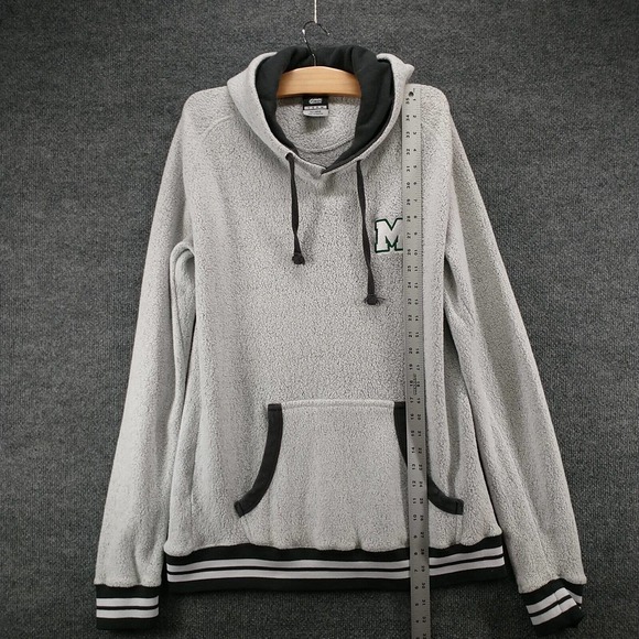 Fan Cloth Womens Michigan State Pullover Drawstring Hoodie Sweatshirt Gray 2XL - Picture 11 of 13